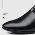 Elegant Slip-On Brogue Dress Shoes for Men - Formal Wedding Office Loafers